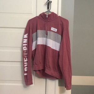Pink quarter zip